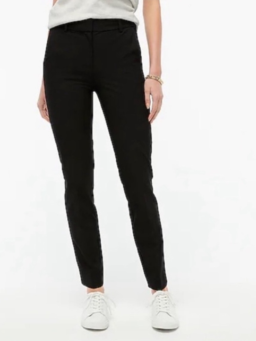 J Crew Ruby Crop Pant Size 10 Black Twill Slim Straight Stretch
